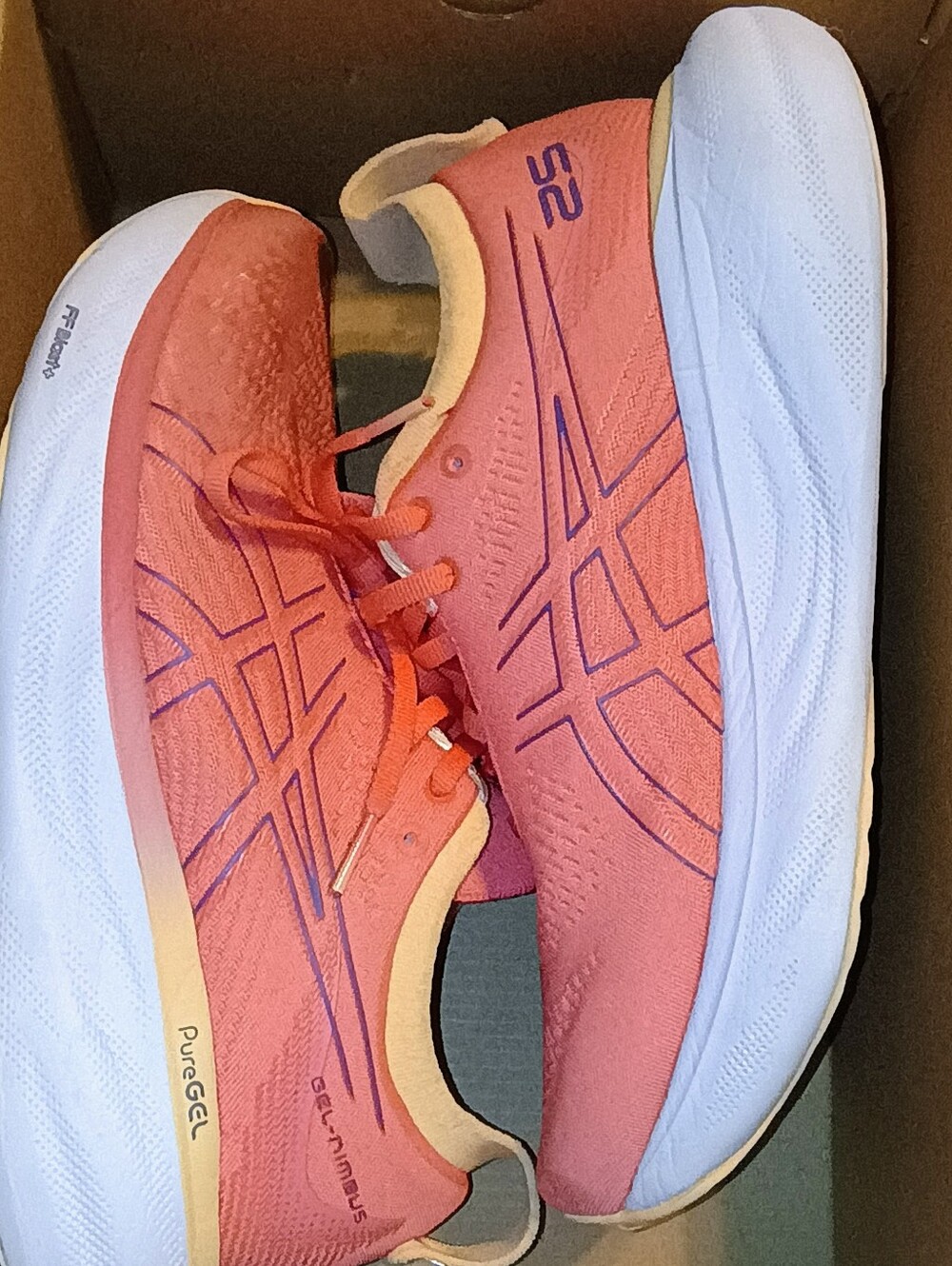 ASICS WOMEN'S GEL-NIMBUS 25 Women's SZ 9.5 Coral Pink Running Shoes
